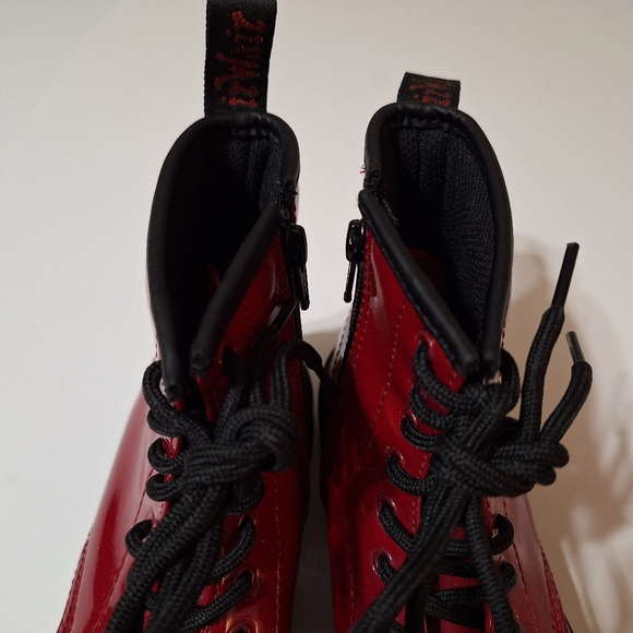 Dr. Martens 1460 Red Cosmic Glitter Boots - Picture 9 of 16